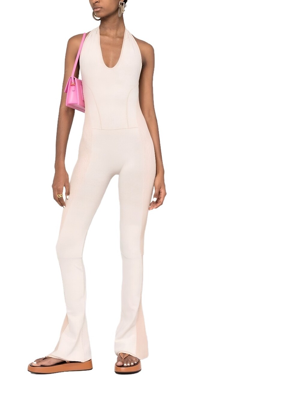 JACQUEMUS Beige 'La Combinaison Baunhila' Jumpsuit Size 34 NWT